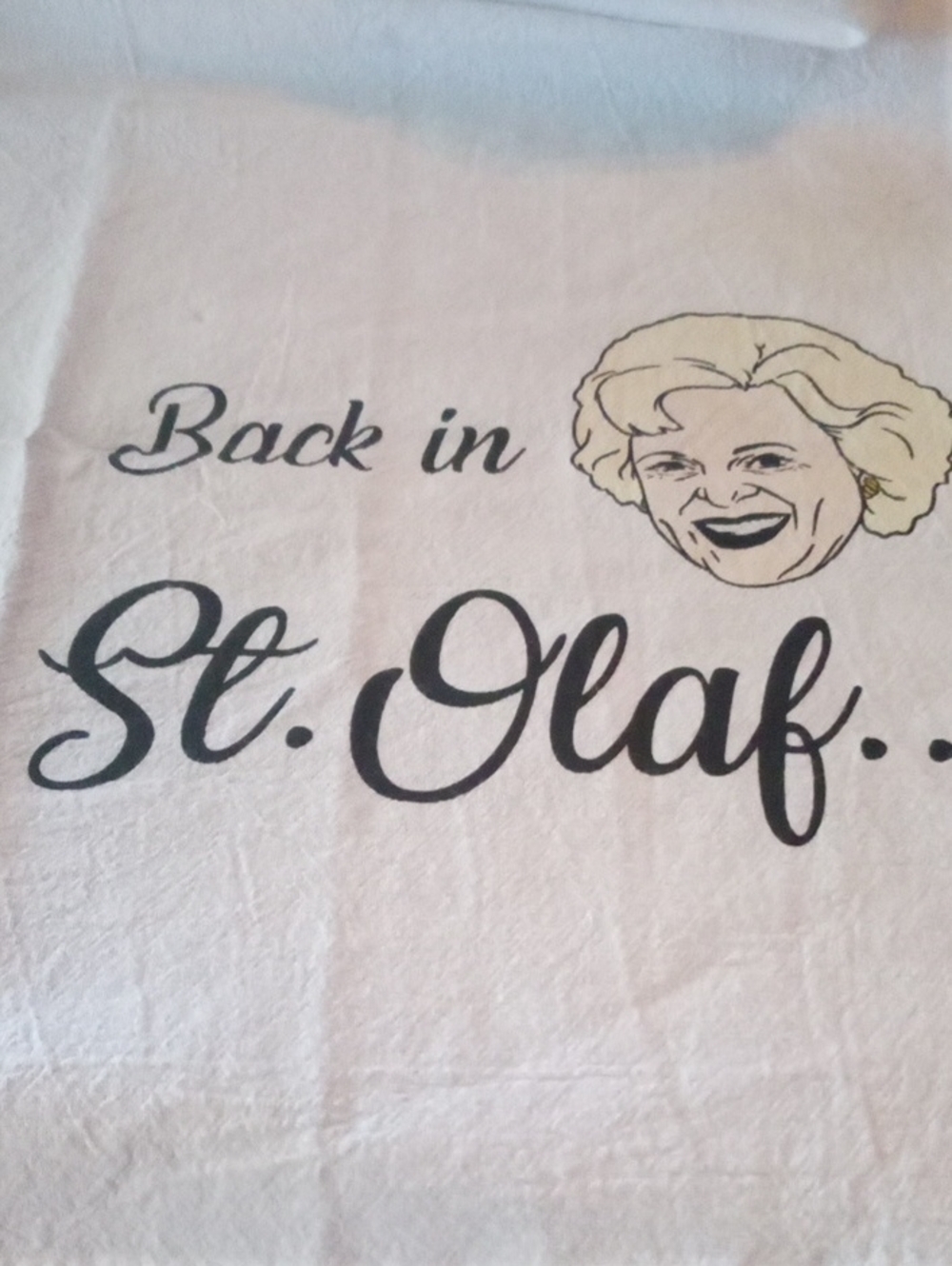 Back in St. Olaf Graphic Dish Towel, Golden Girls, Rose Nyland - Betty White